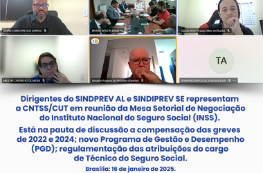 CNTSS/CUT defende pauta do servidor em reunião da Mesa Setorial do INSS