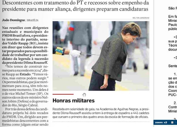 “Estadão” crava a espada em Dilma