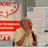 Laurindo Leal Filho, professor da USP, durante 3º Módulo do Curso de Comunicação da CUT Nacional