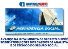 INSS divulga minuta sobre atribuições de técnicos e de analistas do Seguro Social