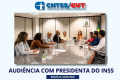Lideranças da CNTSS/CUT se reúnem em audiência com presidenta do INSS