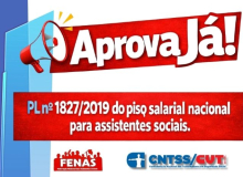 CNTSS/CUT e FENAS na luta pelo piso salarial dos assistentes sociais