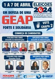 Eleições GEAP 2024: CNTSS/CUT participa da chapa 02 para escolha dos novos conselheiros do CONAD e CONFIS da GEAP para o triênio 2024/2027