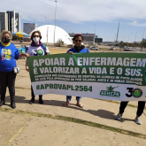 CNTSS/CUT participa do Ato Valorizar Enfermagem é Valorizar o SUS - Brasília  05.08.2021