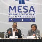 CNTSS/CUT participa de cerimônica de reinstalação da Mesa Nacional de Negociação Permanente SUS - Brasília - 12/04/2023